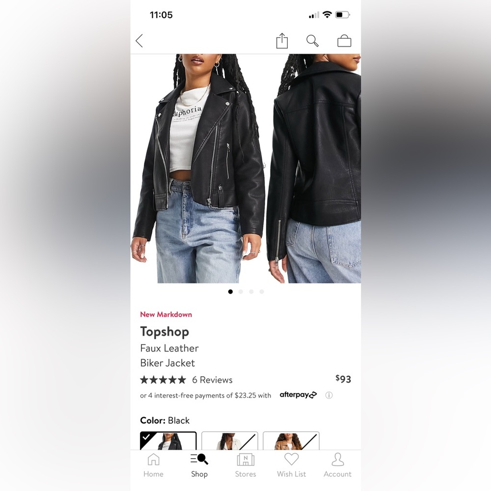 Topshop faux leather biker jacket 6